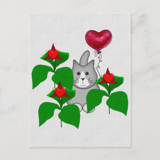 Cartes Pour Fêtes Annuelles Valentine Kitty Chat (Devant)