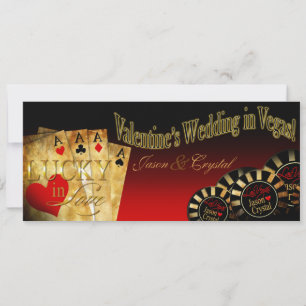 Cartes Pour Fêtes Annuelles Valentine LINEN Las Vegas Deluxe Jason Crystal Red