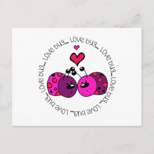 Cartes Pour Fêtes Annuelles Valentine Love Bug