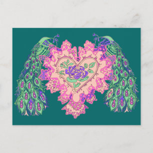 Cartes Pour Fêtes Annuelles Valentine Peacock