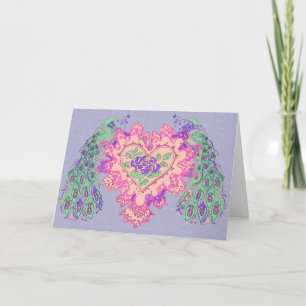 Cartes Pour Fêtes Annuelles Valentine Peacock