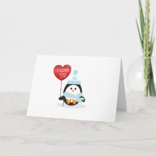 Cartes Pour Fêtes Annuelles Valentine Penguin !