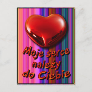 Cartes Pour Fêtes Annuelles Valentine Postcard à Polish