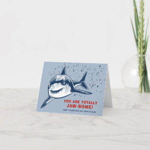 Cartes Pour Fêtes Annuelles Valentine pour des enfants de requins à mâchoires