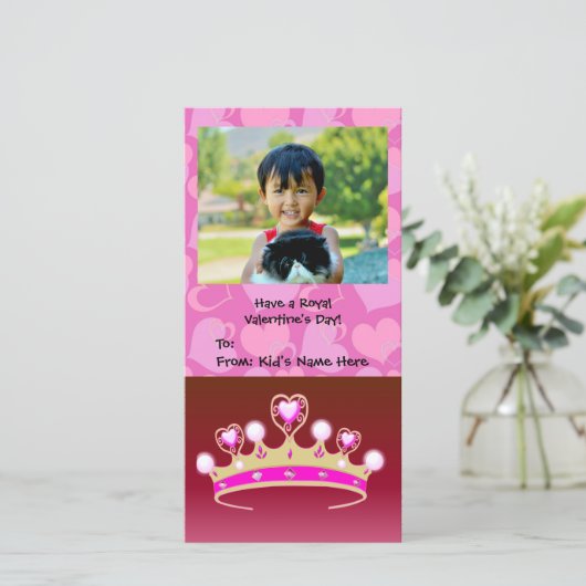 Cartes Pour Fêtes Annuelles Valentine Princesse (Debout devant)