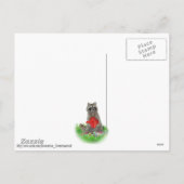 Cartes Pour Fêtes Annuelles Valentine Raccoon Bandit (Dos)