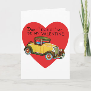 Cartes Pour Fêtes Annuelles Valentine Rétro, Ne Me Esquive Pas, Sois Ma Valent