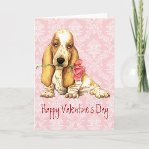 Cartes Pour Fêtes Annuelles Valentine Rose Basset