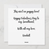 Cartes Pour Fêtes Annuelles Valentine Rottweilers Chérie Amour (Dos)