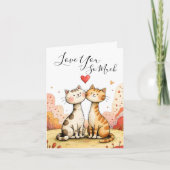 Cartes Pour Fêtes Annuelles Valentine’s Cat Greeting Card (Devant)