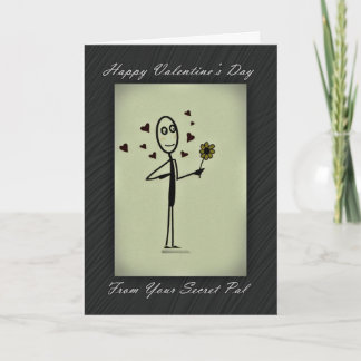 Cartes Pour Fêtes Annuelles Valentine Secret Pal Stick Person