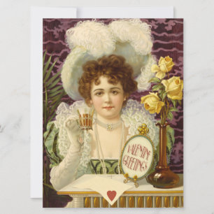 Cartes Pour Fêtes Annuelles Valentine Sweet femme en vêtements de luxe CC1202