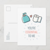 Cartes Pour Fêtes Annuelles Valentine, tu es essentiel pour moi (Devant / Derrière)
