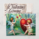 Cartes Pour Fêtes Annuelles Valentine victorienne (Devant / Derrière)
