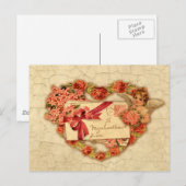 Cartes Pour Fêtes Annuelles Valentine victorienne (Devant / Derrière)