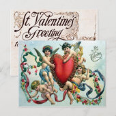 Cartes Pour Fêtes Annuelles Valentine victorienne (Devant / Derrière)