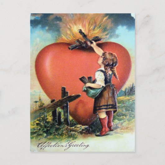 Cartes Pour Fêtes Annuelles Valentine victorienne (Devant)