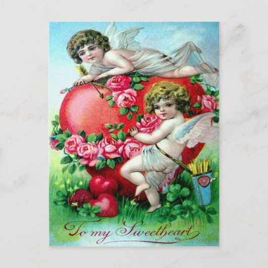 Cartes Pour Fêtes Annuelles Valentine victorienne (Devant)