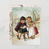 Cartes Pour Fêtes Annuelles Valentine victorienne (Devant / Derrière)