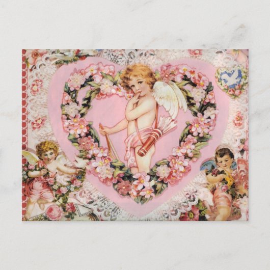 Cartes Pour Fêtes Annuelles Valentine vintage (Devant)