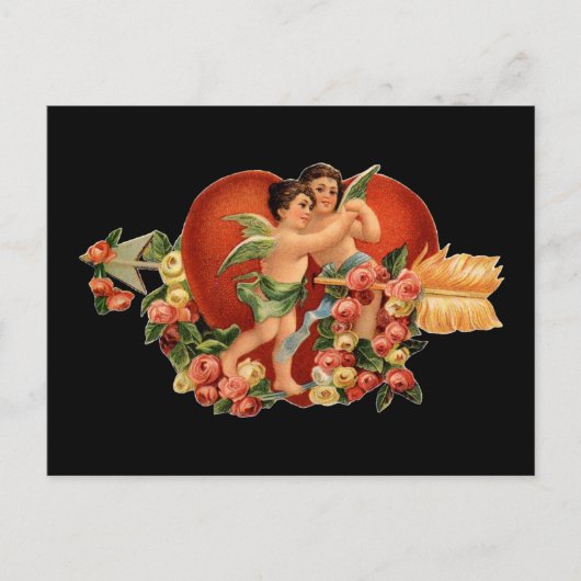 Cartes Pour Fêtes Annuelles Valentine vintage (Devant)