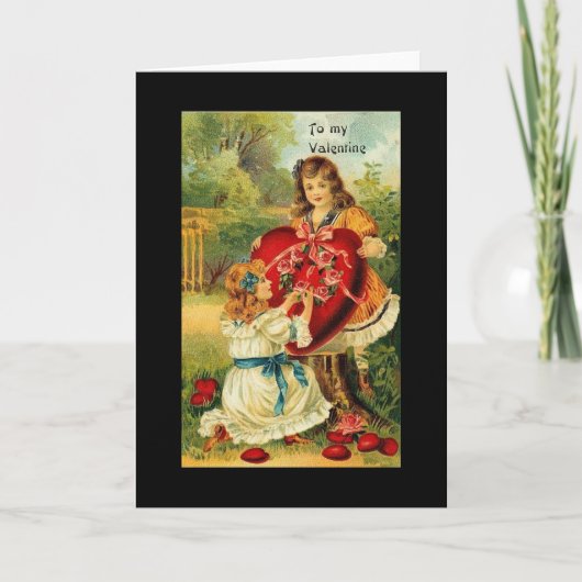 Cartes Pour Fêtes Annuelles Valentine vintage (Devant)