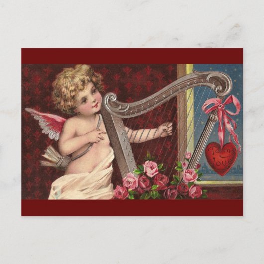 Cartes Pour Fêtes Annuelles Valentine vintage (Devant)