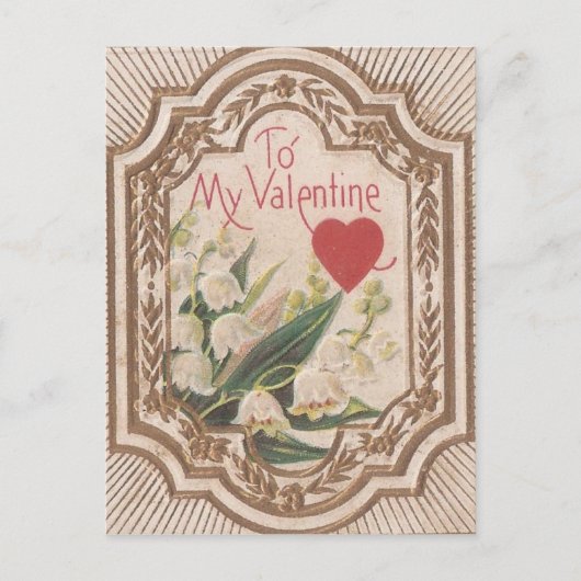 Cartes Pour Fêtes Annuelles Valentine vintage (Devant)