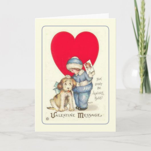 Cartes Pour Fêtes Annuelles Valentine vintage (Devant)