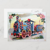 Cartes Pour Fêtes Annuelles Valentine vintage (Devant / Derrière)