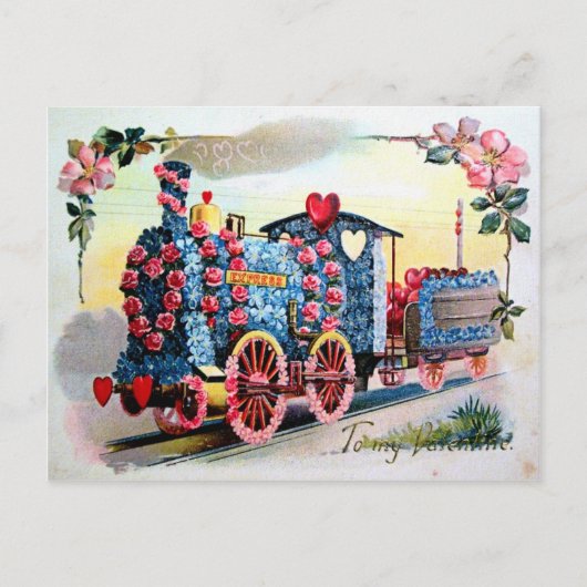 Cartes Pour Fêtes Annuelles Valentine vintage (Devant)