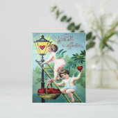 Cartes Pour Fêtes Annuelles Valentine vintage (Debout devant)