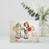 Cartes Pour Fêtes Annuelles Valentine vintage (Debout devant)