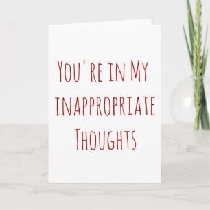 Cartes Pour Fêtes Annuelles Valentine, vous êtes dans mes pensées inappropriée