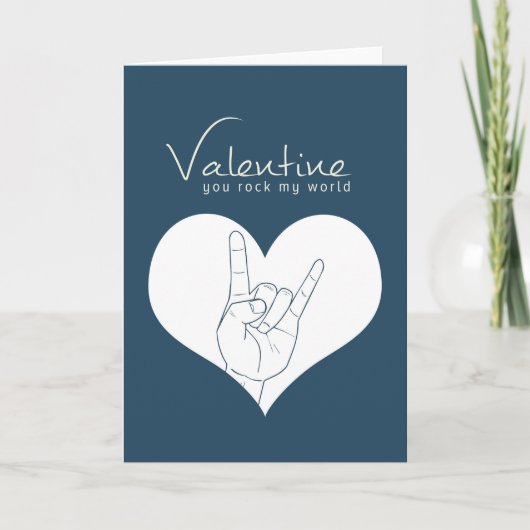 Cartes Pour Fêtes Annuelles Valentine Vous Rock Mon Monde (Devant)