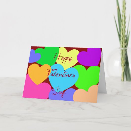 Cartes Pour Fêtes Annuelles ValentineDayColors (Devant)