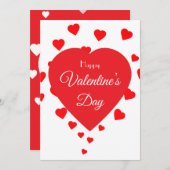 Cartes Pour Fêtes Annuelles Valentine's (Devant / Derrière)