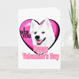 Cartes Pour Fêtes Annuelles Valentines américains de chien esquimau