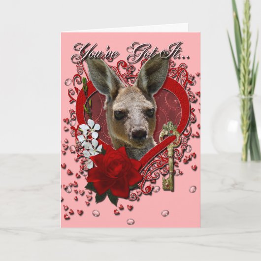 Cartes Pour Fêtes Annuelles Valentines - Clé de mon coeur - Kangaroo (Devant)