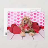 Cartes Pour Fêtes Annuelles Valentines - Cocker Spaniel - Bella (Devant / Derrière)
