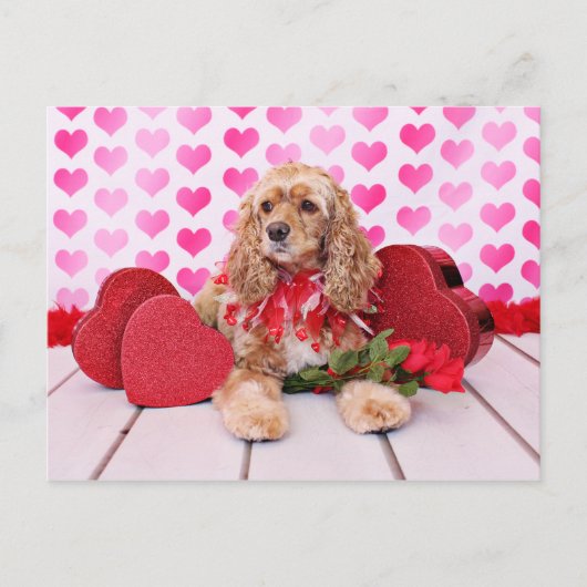 Cartes Pour Fêtes Annuelles Valentines - Cocker Spaniel - Bella (Devant)