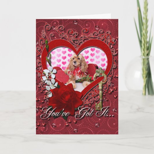 Cartes Pour Fêtes Annuelles Valentines - Cocker Spaniel - Bella (Devant)