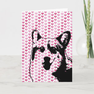 Cartes Pour Fêtes Annuelles Valentines - Corgi Silhouette - Owen