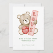 Cartes Pour Fêtes Annuelles Valentines d'aquarelle de l'Heureuse Sainte-Valent (Devant)