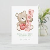 Cartes Pour Fêtes Annuelles Valentines d'aquarelle de l'Heureuse Sainte-Valent (Debout devant)