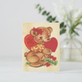 Cartes Pour Fêtes Annuelles Valentine's Day Bear (Debout devant)