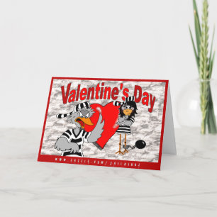 Cartes Pour Fêtes Annuelles Valentine's Day can kiss my shiny red...: Jailbird