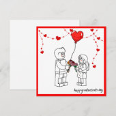 Cartes Pour Fêtes Annuelles Valentines Day Card (Devant / Derrière)