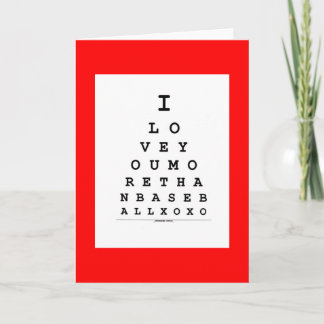 Cartes Pour Fêtes Annuelles Valentine's Day card Love you more than baseball