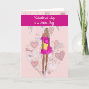 Cartes Pour Fêtes Annuelles Valentine's Day Card Smile Day Femme